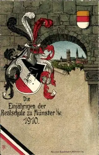 Studentika Litho Münster, Die Einjährigen der Realschule 1910