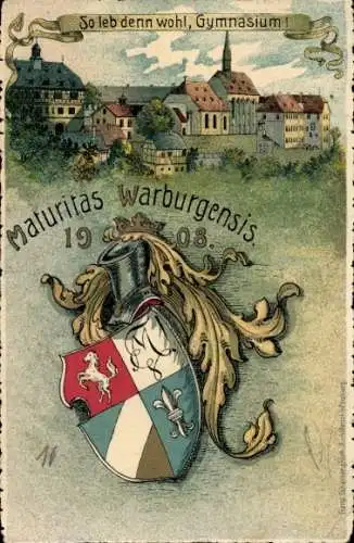 Studentika Litho Warburg, Maturitas Warburgensis 1908, Gymnasium