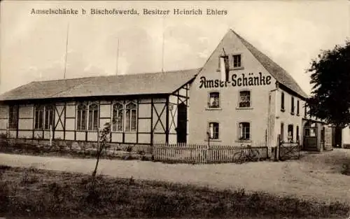 Ak Bischofswerda in Sachsen, Amselschänke, Besitzer Heinrich Ehlers