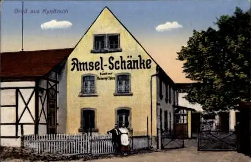 Ak Kynitzsch Bischofswerda, Amselschänke, Inh. Heinrich Ehlers