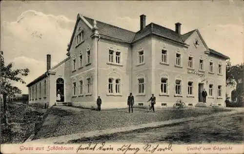 Ak Schönbrunn Bischofswerda in Sachsen, Gasthof zum Erbgericht
