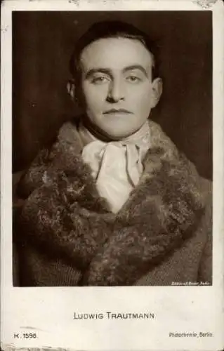 Ak Schauspieler Ludwig Trautmann, Portrait