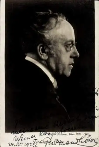 Ak Komponist Ferdinand Löwe, Portrait
