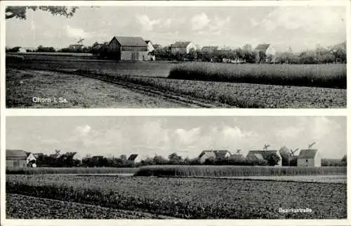 Ak Ohorn in Sachsen, Teilansicht, Bezirksstraße