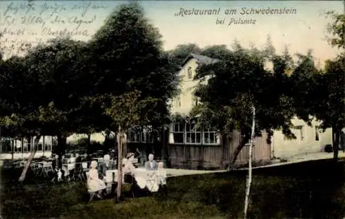 Ak Schwedenstein bei Pulsnitz, Restaurant am Schwedenstein