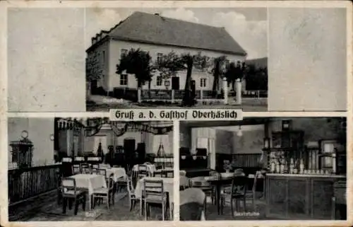 Ak Oberhäslich Dippoldiswalde im Erzgebirge, Gasthof Walter Hüttel