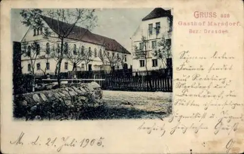 Ak Dresden Schönfeld Weißig Marsdorf, Gasthof Marsdorf