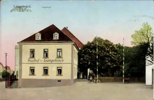 Ak Dresden Langebrück, Gasthof Langebrück