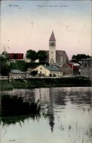 Ak Briesen in der Mark, Teilansicht, kath. Kirche