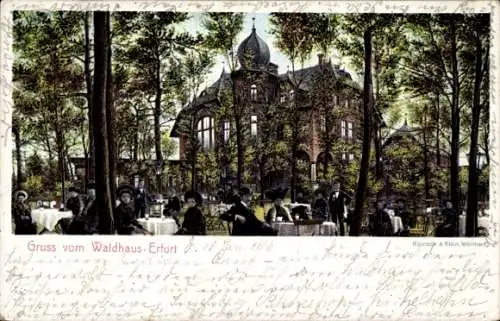 Ak Erfurt in Thüringen, Waldhaus, Restaurant
