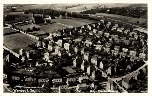 Ak Werdau in Sachsen, Fliegeraufnahme, Nr. 29439
