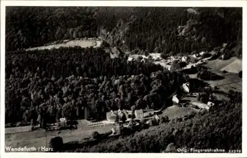 Ak Wendefurth Thale im Harz, Fliegeraufnahme