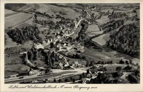 Ak Waldmichelbach Wald Michelbach im Odenwald Hessen, Fliegeraufnahme