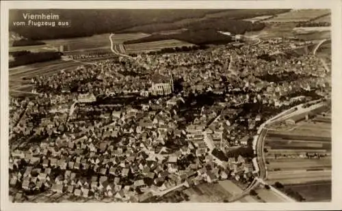 Ak Viernheim in Hessen, Fliegeraufnahme