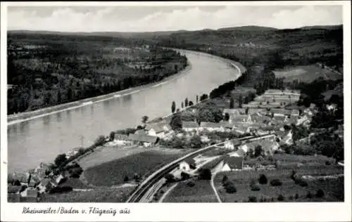 Ak Rheinweiler Bad Bellingen in Baden, Fliegeraufnahme
