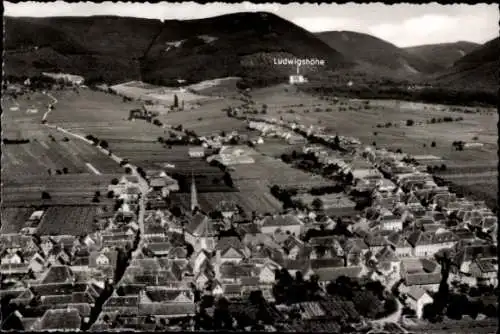 Ak Rhodt unter Rietburg in der Pfalz, Fliegeraufnahme, Ludwigshöhe