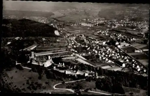 Ak Rötteln Haagen Lörrach in Baden, Burgruine Rötteln, Röttler Schloss, Fliegeraufnahme