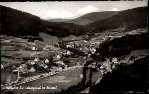 Ak Schönegründ Röt Baiersbronn im Schwarzwald, Fliegeraufnahme