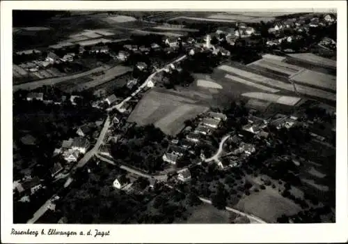 Ak Rosenberg bei Ellwangen Württemberg, Fliegeraufnahme