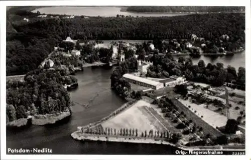 Ak Nedlitz Potsdam, Fliegeraufnahme