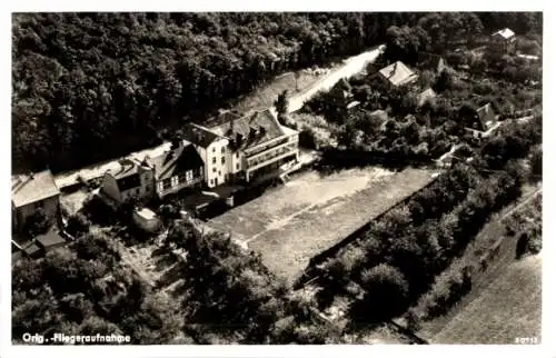 Ak Stecklenberg Thale im Harz, Fliegeraufnahme Jugendherberge