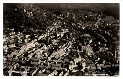 Ak Wernigerode im Harz, Fliegeraufnahme