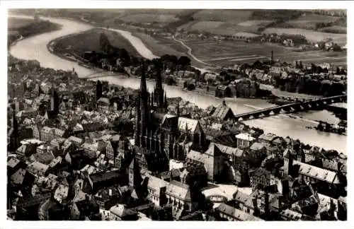 Ak Regensburg an der Donau Oberpfalz, Fliegeraufnahme