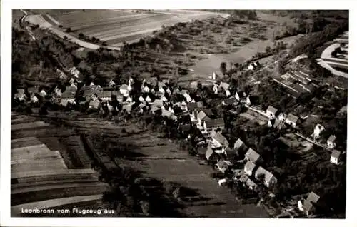 Ak Leonbronn Zaberfeld in Baden Württemberg, Fliegeraufnahme
