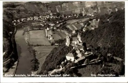 Ak Obernhof an der Lahn, Kloster Arnstein, Fliegeraufnahme