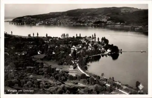 Ak Wangen am Untersee Öhningen in Baden, Fliegeraufnahme