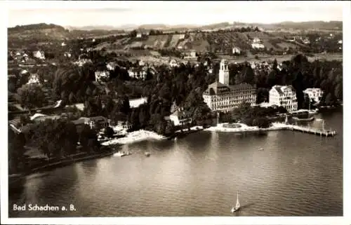 Ak Bad Schachen Lindau am Bodensee Schwaben, Fliegeraufnahme