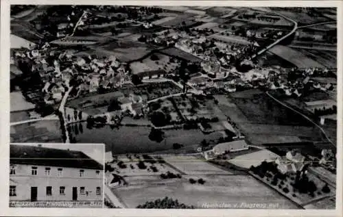 Ak Hemhofen in Mittelfranken, Luftaufnahme von  Gebäude im Vordergrund, ländliche Umgebung