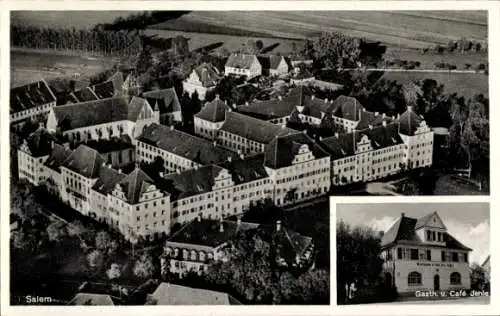 Ak Salem im Bodenseekreis Baden, Luftaufnahme von  Gasth. u. Café Jehle