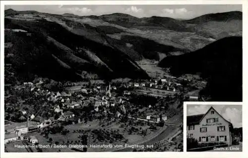Ak Hausen  Raitbach im Wiesental Baden, Fliegeraufnahme, Gasthaus zur Linde