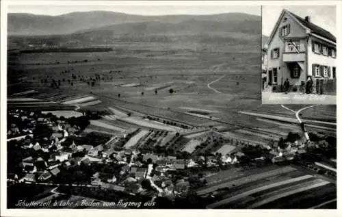 Ak Vogtsburg im Kaiserstuhl Baden, Landschaftsaufnahme von Schutterzell, Bäckerei Friede Zibold