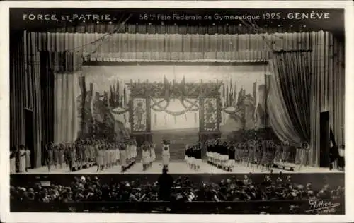CPA Genève Suisse, 58me Fête Fédérale de Gymnastique 1925