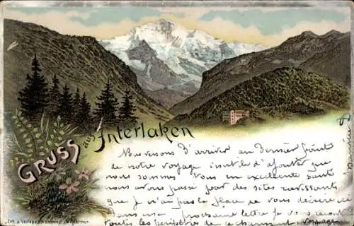 Litho Interlaken Kanton Bern Schweiz, Berglandschaft