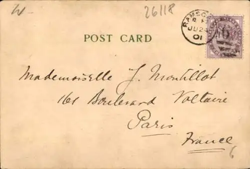 Mondschein Ak Ramsgate Kent England, Teilansicht, Boote