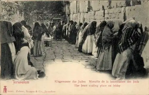 Ak Jerusalem Israel, Klagemauer