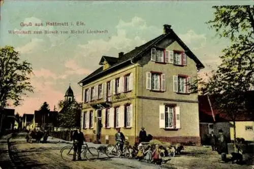 Ak Hattmatt Elsass Bas Rhin, Wirtschaft zum Hirsch