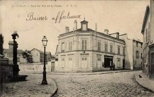 CPA L’Haÿ Val de Marne, Rue du Val, la Poste