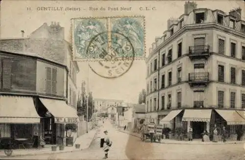 CPA Gentilly Val de Marne, Rue du Pont Neuf