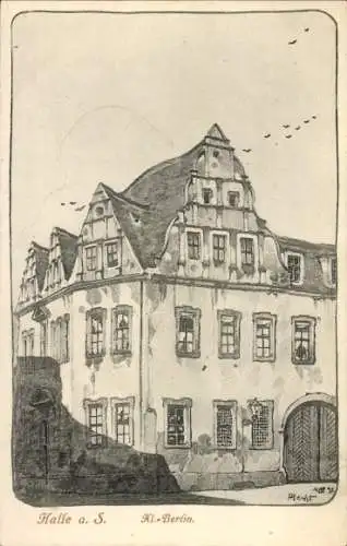 Künstler Ak Halle an der Saale, Kleiner Berlin