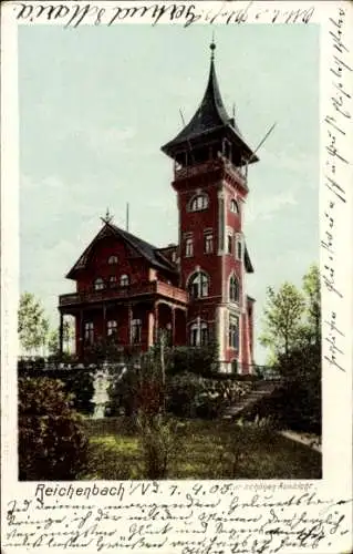 Ak Reichenbach im Vogtland, Zur schönen Aussicht
