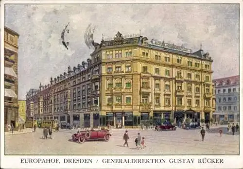 Ak Dresden Altstadt, Europahof