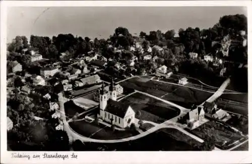 Ak Tutzing am Starnberger See Oberbayern, Luftbild