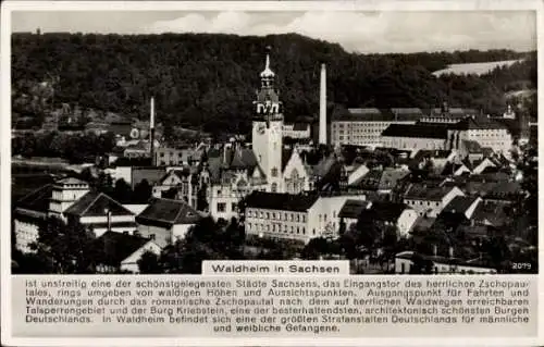 Ak Waldheim in Sachsen, Gesamtansicht