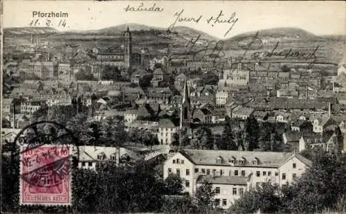 Ak Pforzheim im Schwarzwald, Panorama