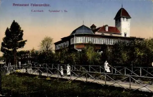 Ak Spreedorf Ebersbach in der Oberlausitz, Restaurant Felsenmühle
