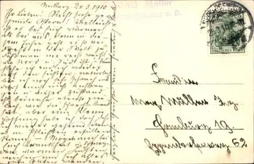 Ak Neckargemünd am Neckar, Gesamtansicht, Fähre